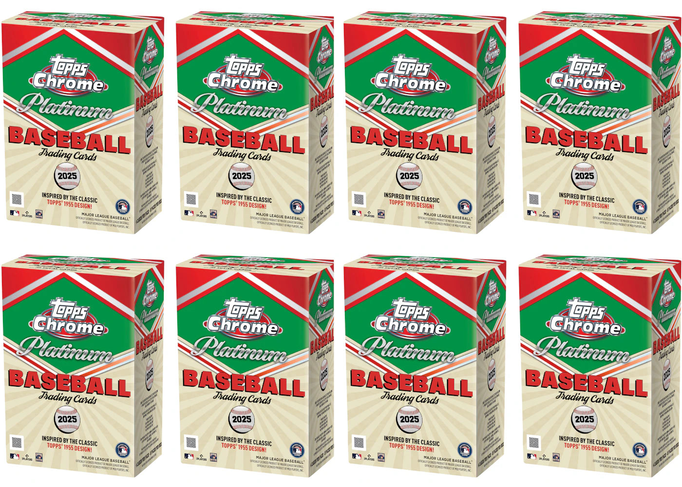 2025 Topps Chrome Platinum Baseball Value Box 8x Lot -1