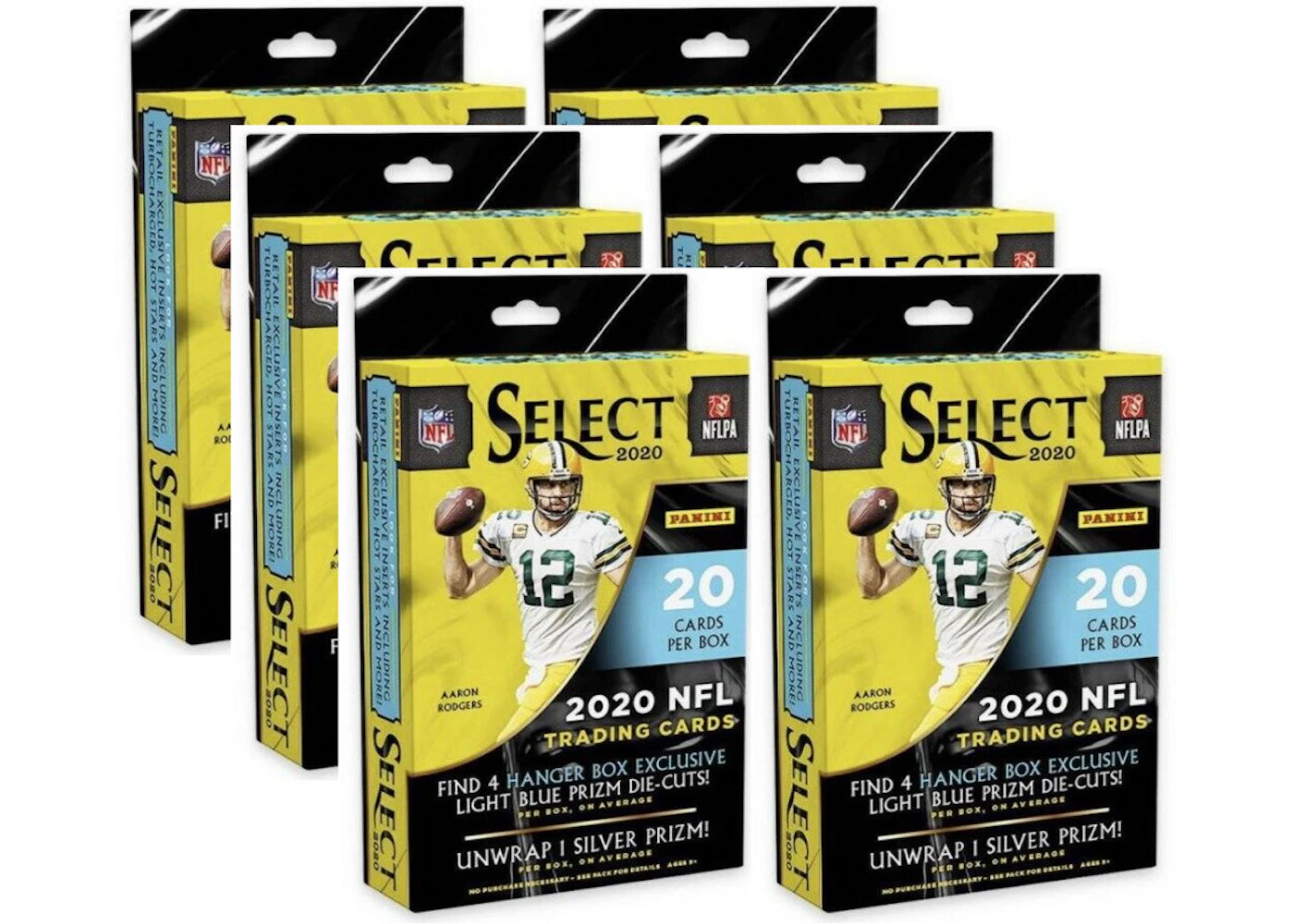 2020 Panini Select Football Hanger Box (Light Blue Die-Cuts) 6x Lot -1