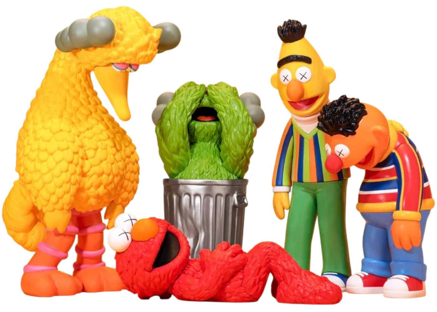 KAWS & Sesame Street Vinyl Figures Set of 5 -1