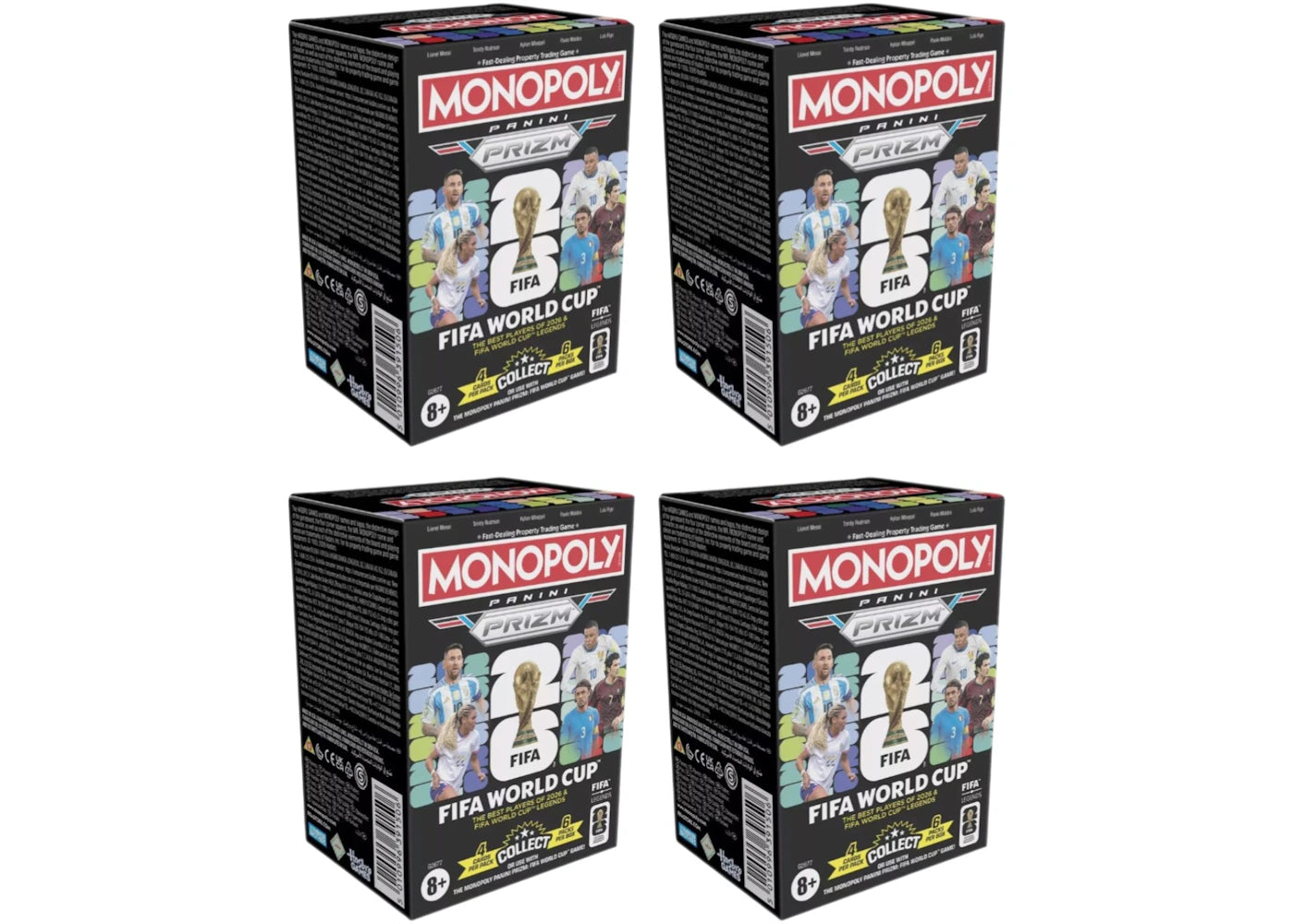 2026 Panini Prizm Monopoly FIFA World Cup Booster Box 4x Lot -1