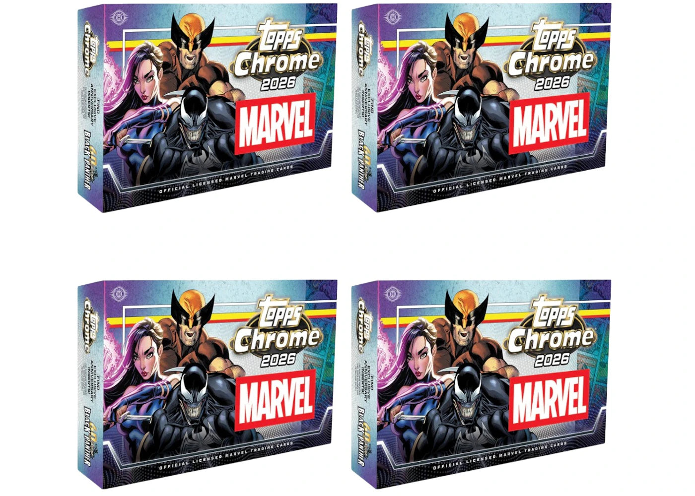 2026 Topps Chrome Marvel Comics Hobby Box 4x Lot -1