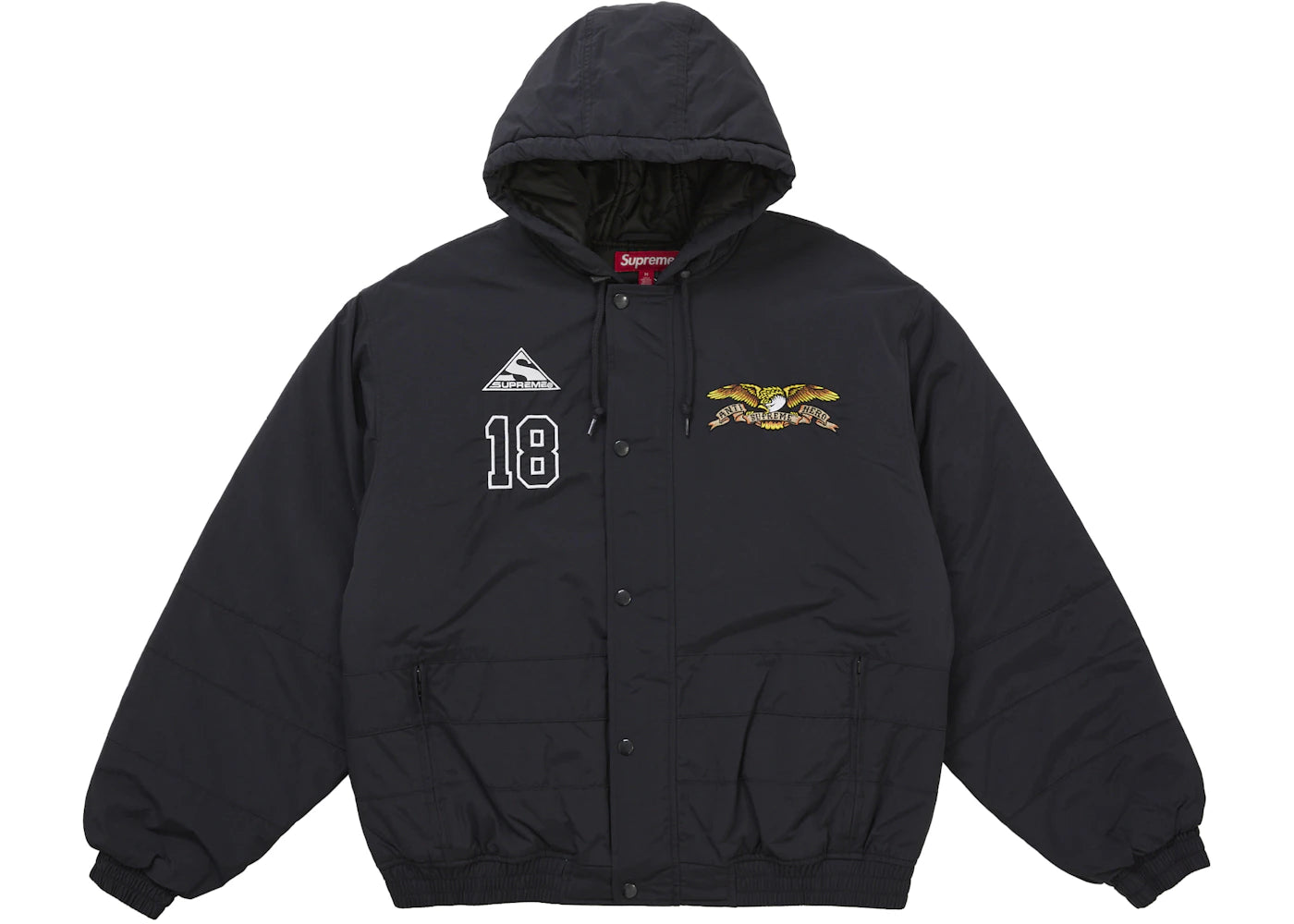 Supreme ANTIHERO Stadium Jacket Black -1
