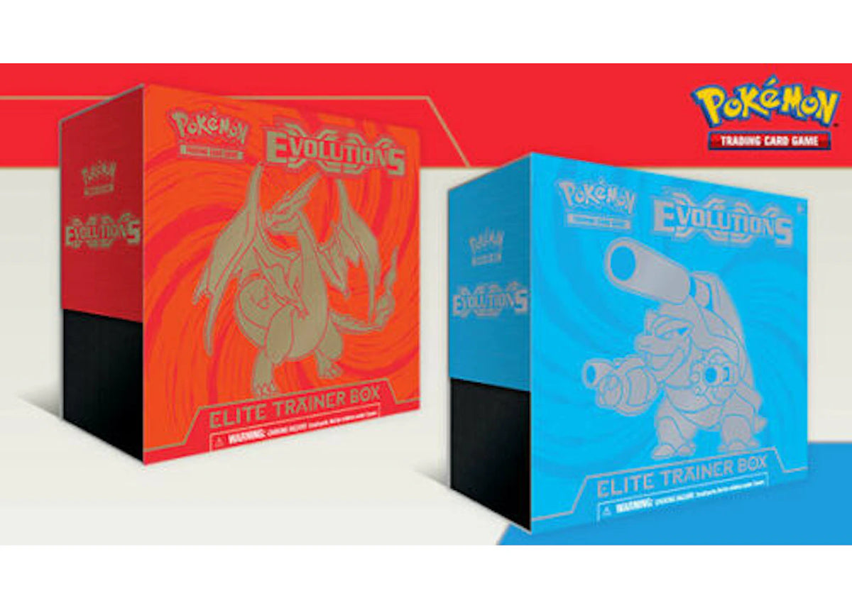 2016 Pokemon TCG XY Evolutions Elite Trainer Box Charizard and Blastoise Lot -1