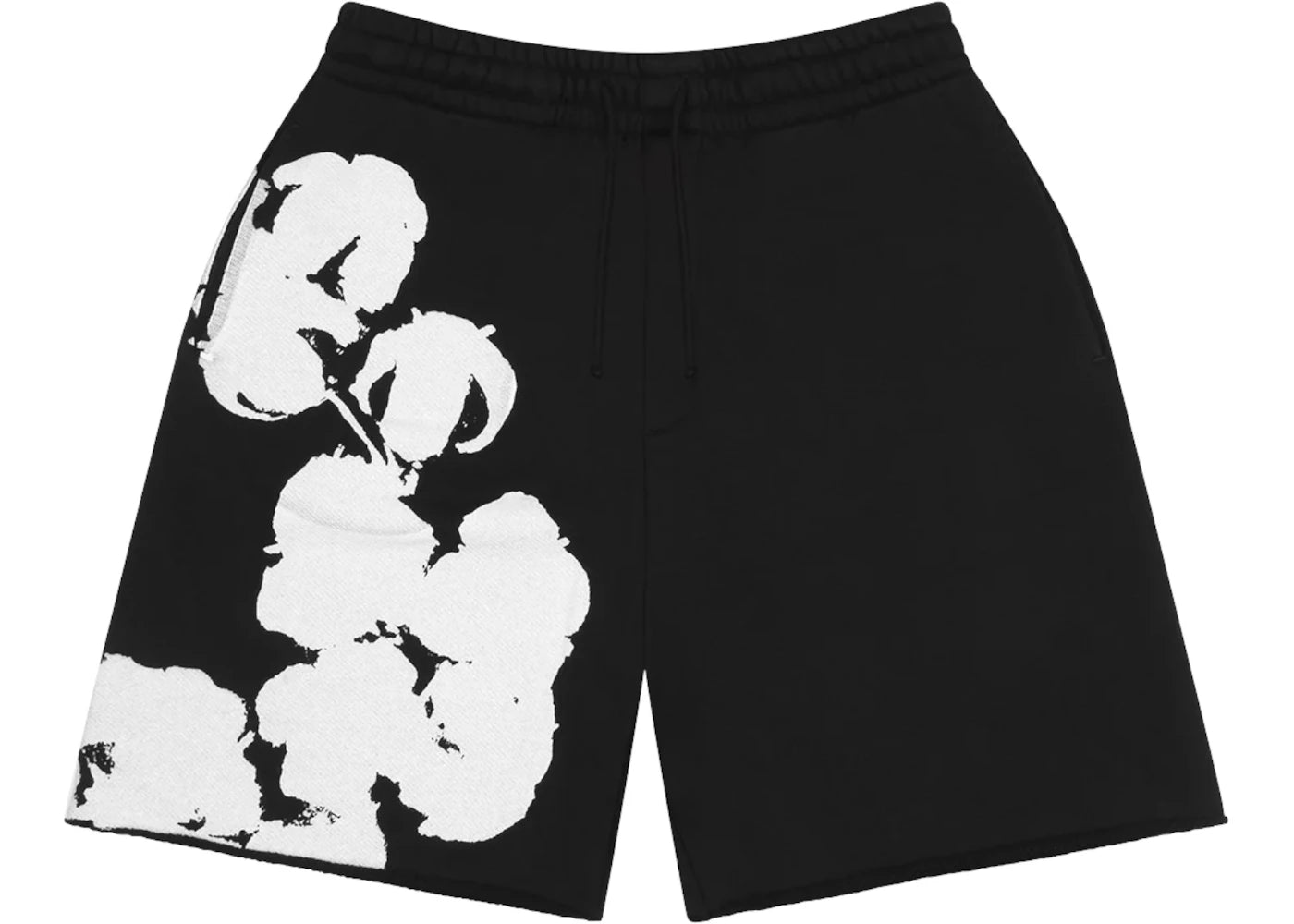 Denim Tears Big Cotton Wreath Sweat Shorts Black -1