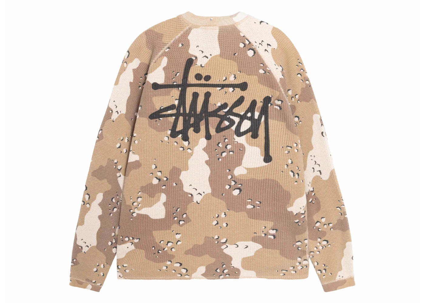 Stussy Raglan Thermal L/S Crew Desert Camo -1