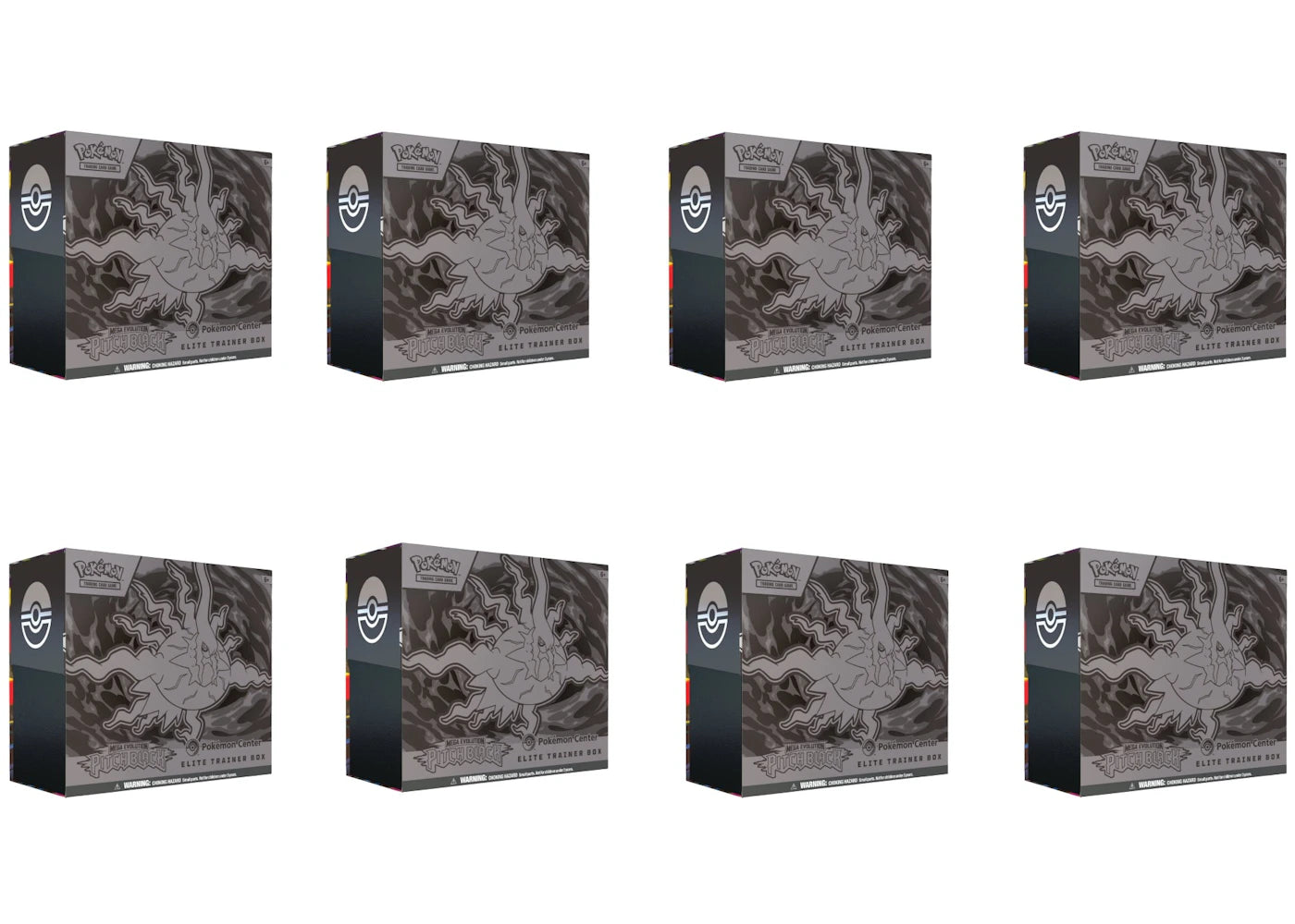 2026 Pokémon Mega Evolution Pitch Black Pokemon Center Elite Trainer Box 8x Lot -1