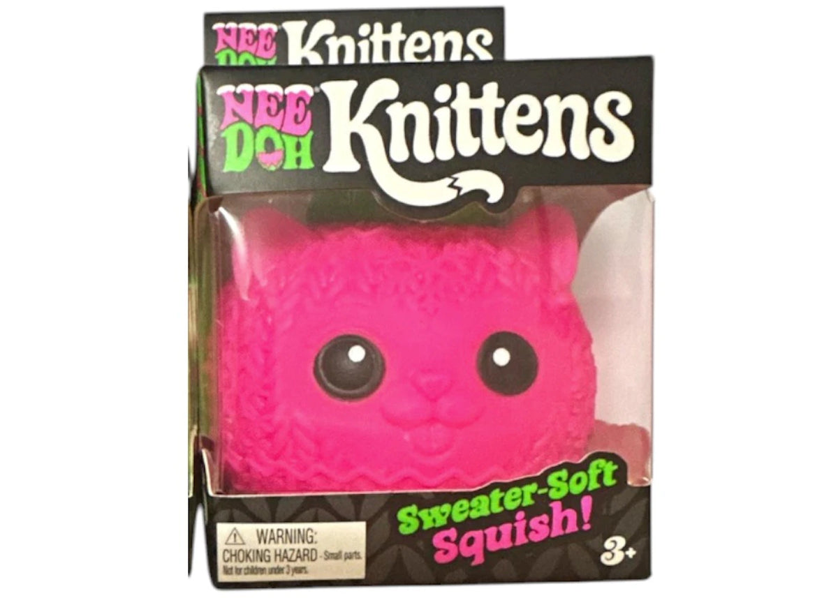 NeeDoh Knittens Squishy Fidget Toy Pink -1