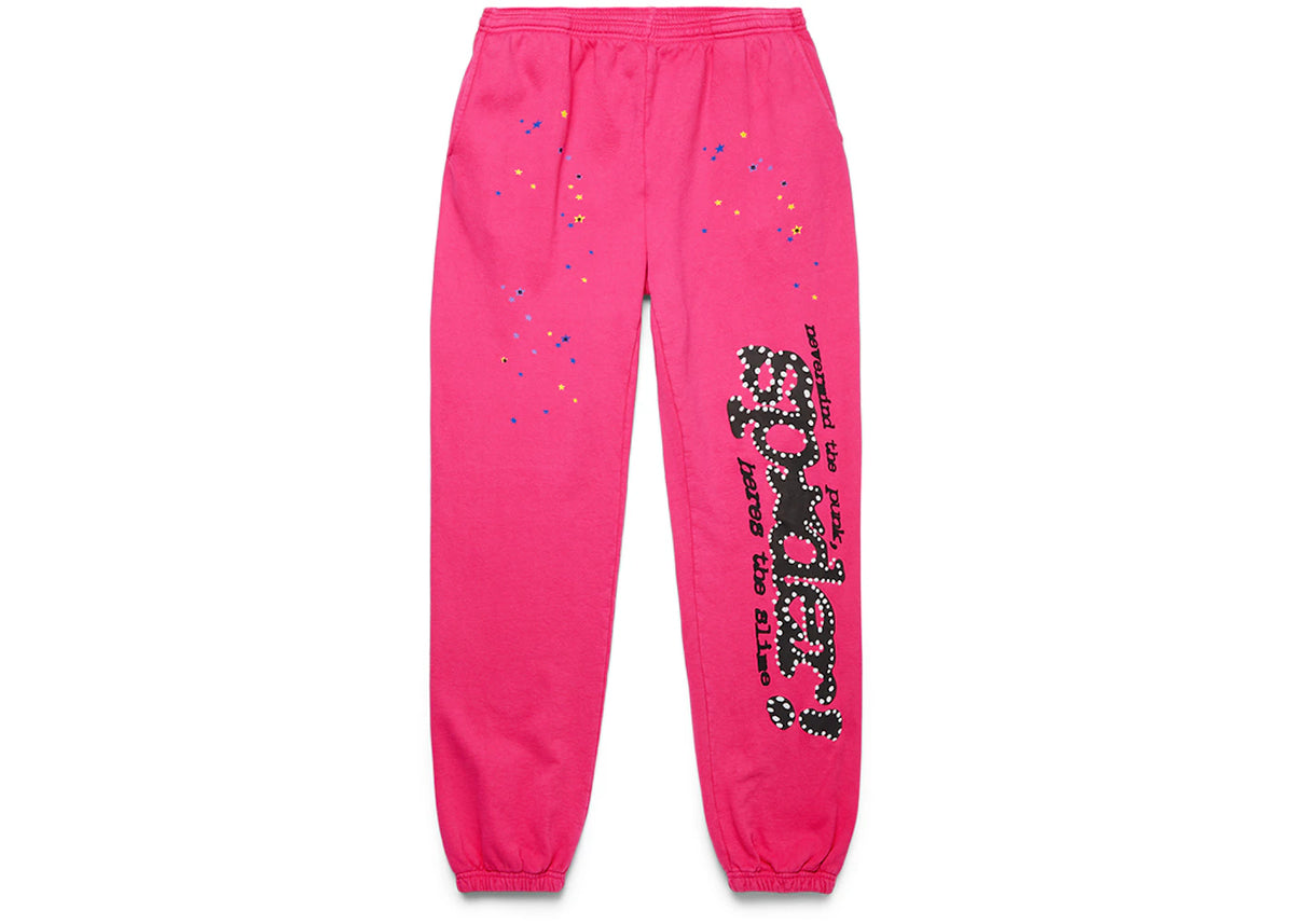 Sp5der P*NK V2 Sweatpant Pink -1