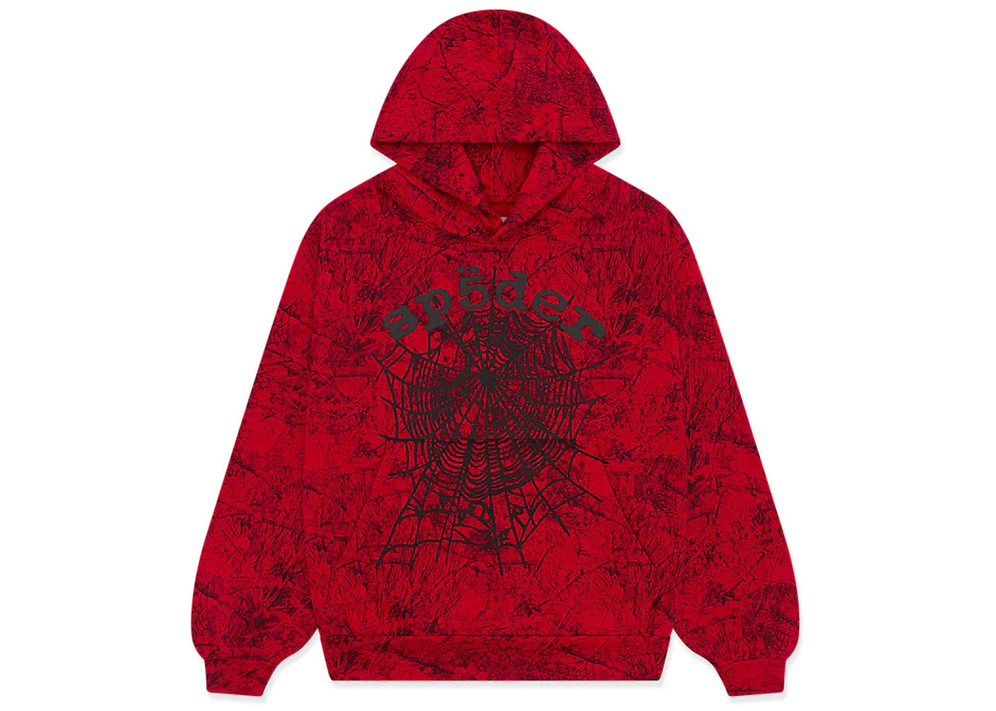 Sp5der OG Tree Camo Hoodie Red -1
