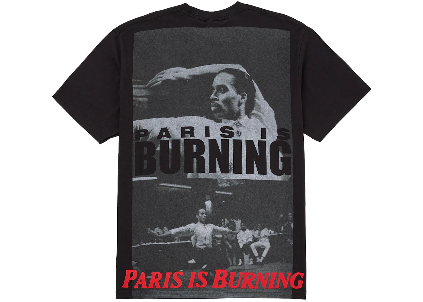 Supreme Paris Is Burning Tee Black -1