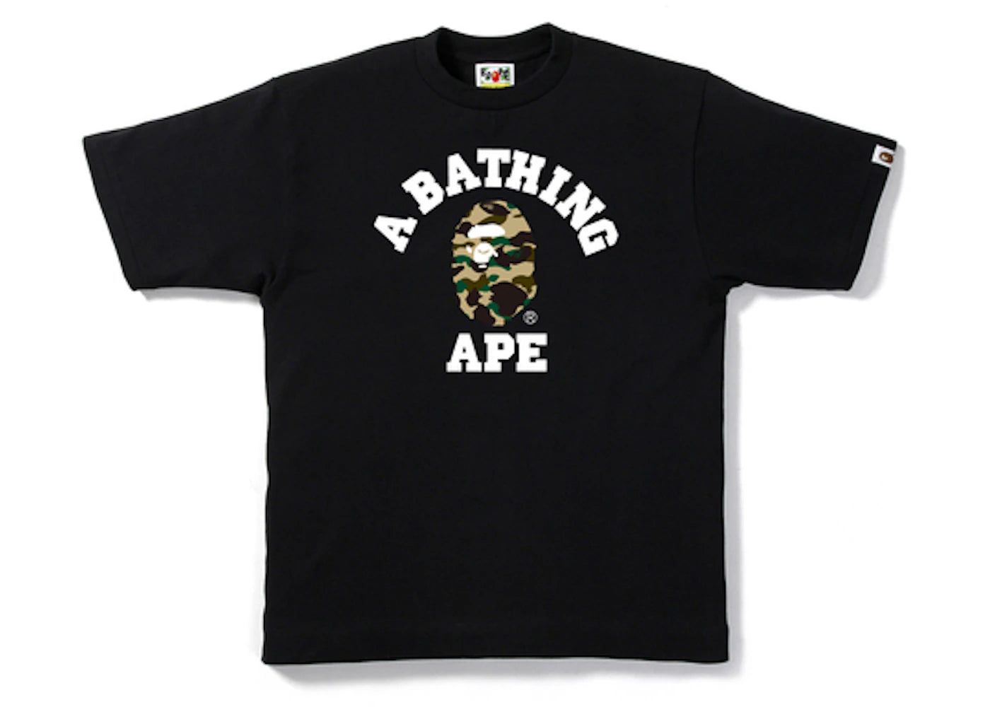 BAPE 1st Camo College Tee Black/Yellow Camo -1