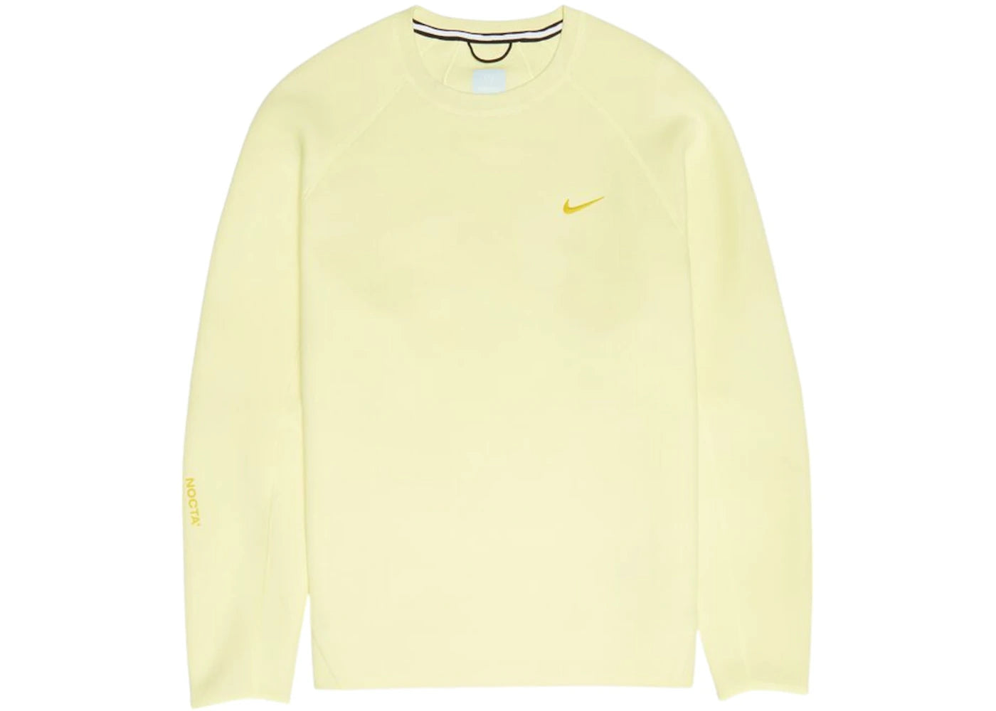 Nike x NOCTA NRG Tech Fleece Crewneck Sweatshirt Citron Tint/Vivid Sulfur -1