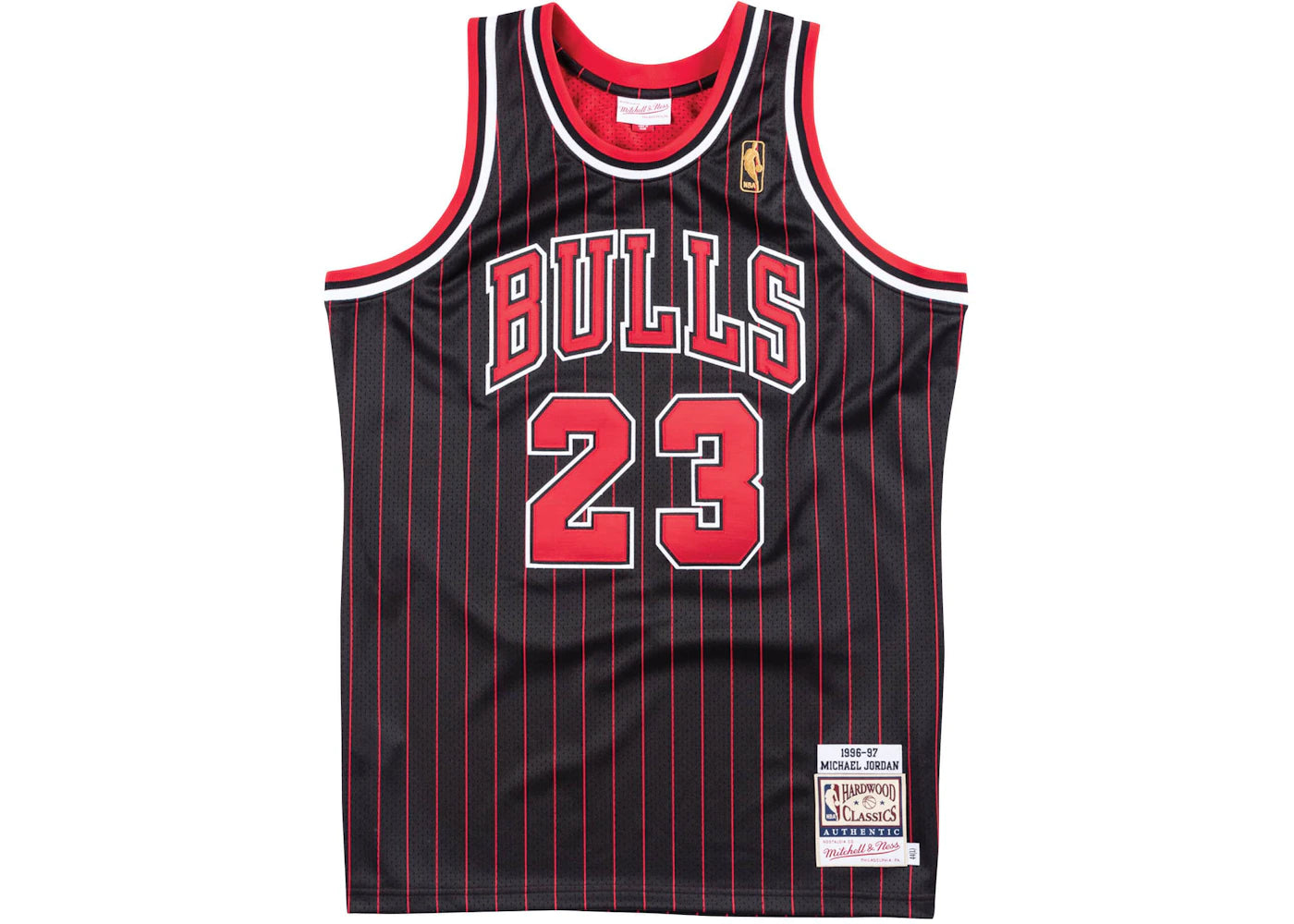 Mitchell & Ness Michael Jordan Chicago Bulls 1996-97 Alternate Authentic NBA Jersey Black/Red/White -1