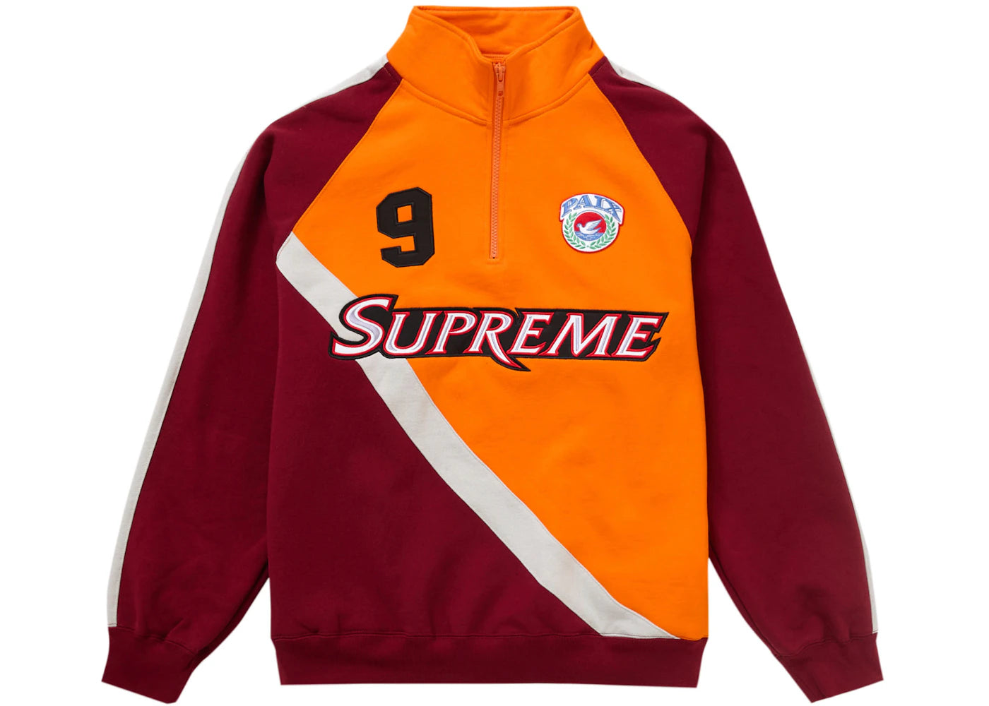 Supreme Equipe Half Zip Sweatshirt Dark Orange -1