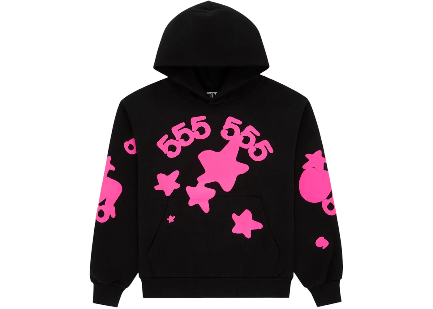 Sp5der Beluga Angel Number Hoodie Black -1