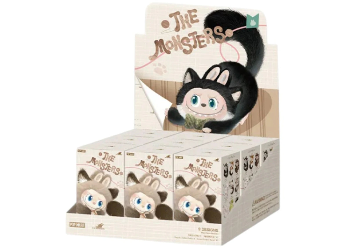 Pop Mart Labubu The Monsters Cat Mode On Series Vinyl Plush Pendant Sealed Case (9 Blind Boxes) -1