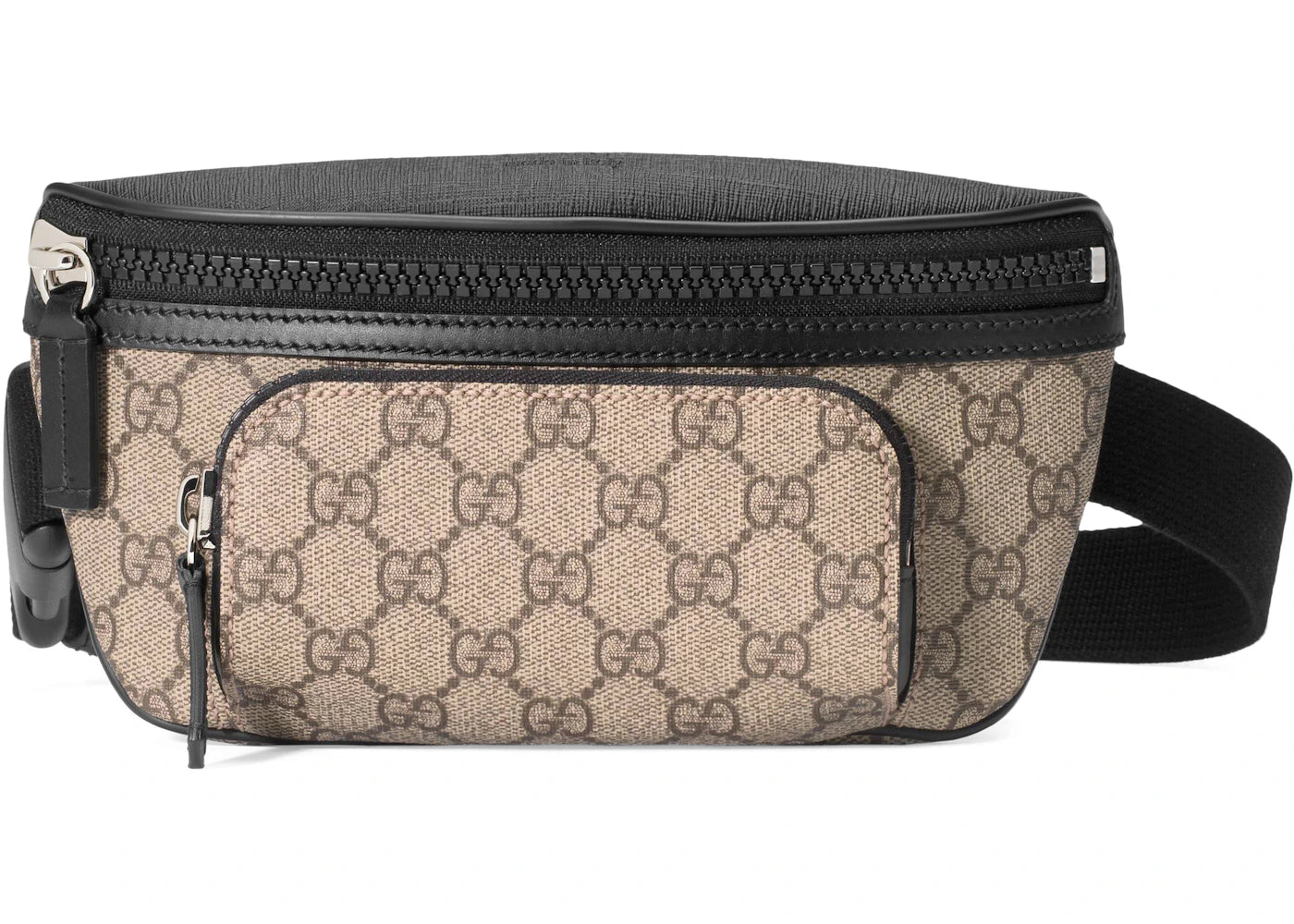 Gucci Front Pocket Belt Bag GG Supreme Small Black/Beige -1