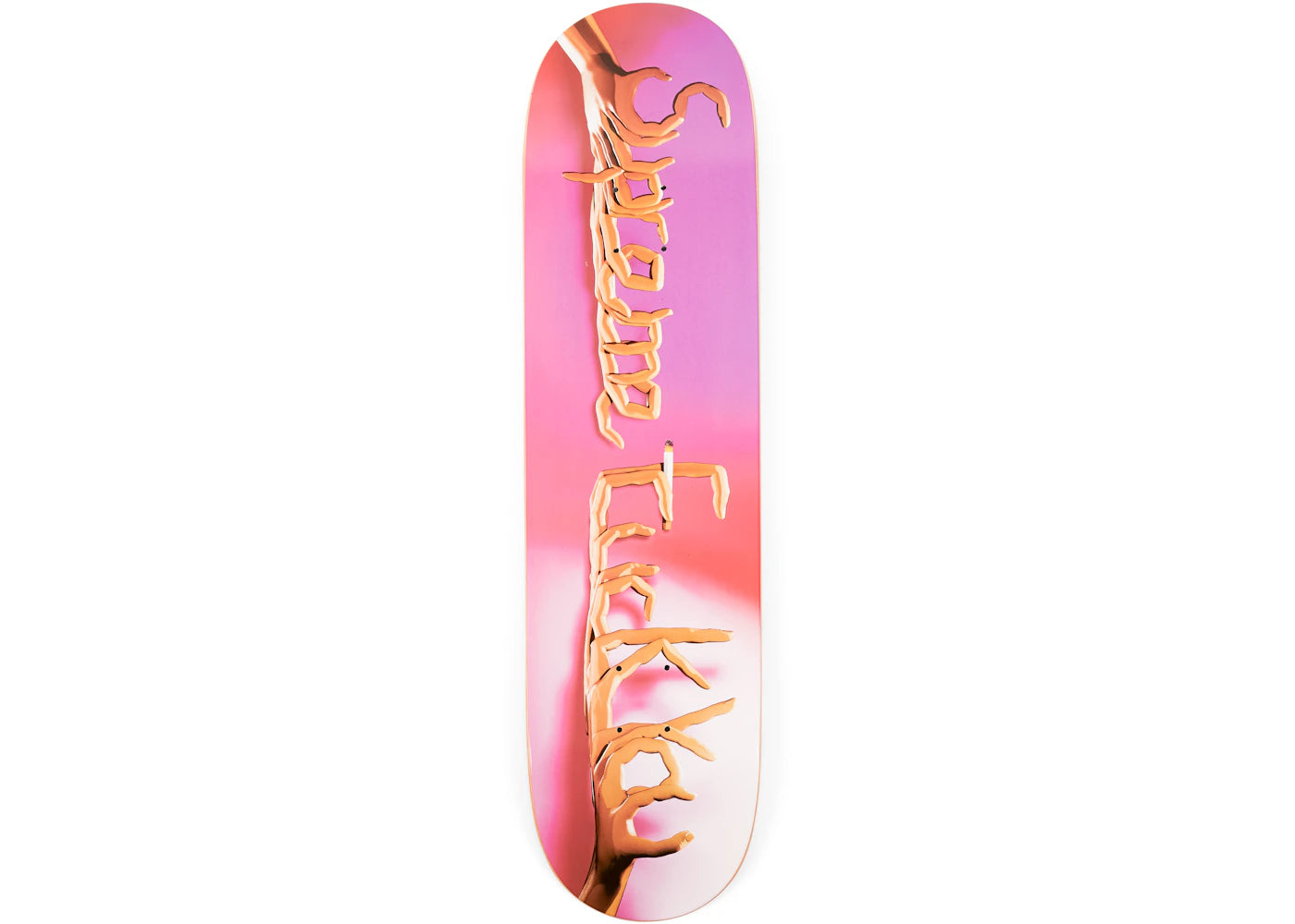 Supreme Fuck You Skateboard Skateboard Deck Pink -1
