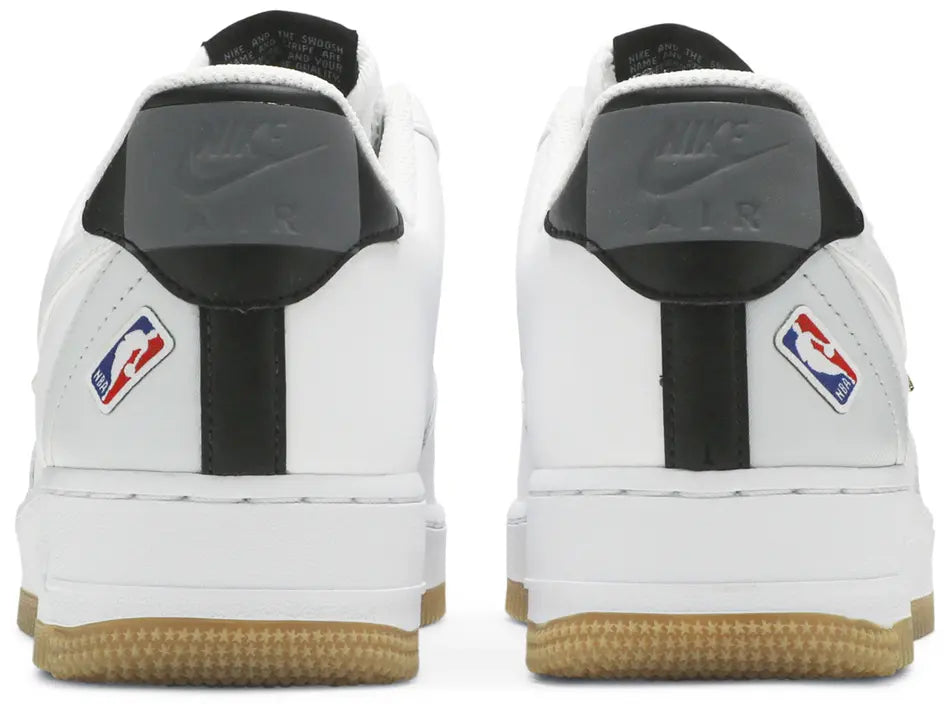 nike air force 1 low nba white grey gum heel counter