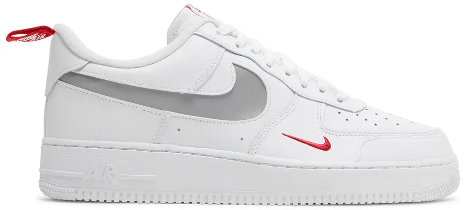 Nike Air Force 1 Low Reflective Swoosh White University Red