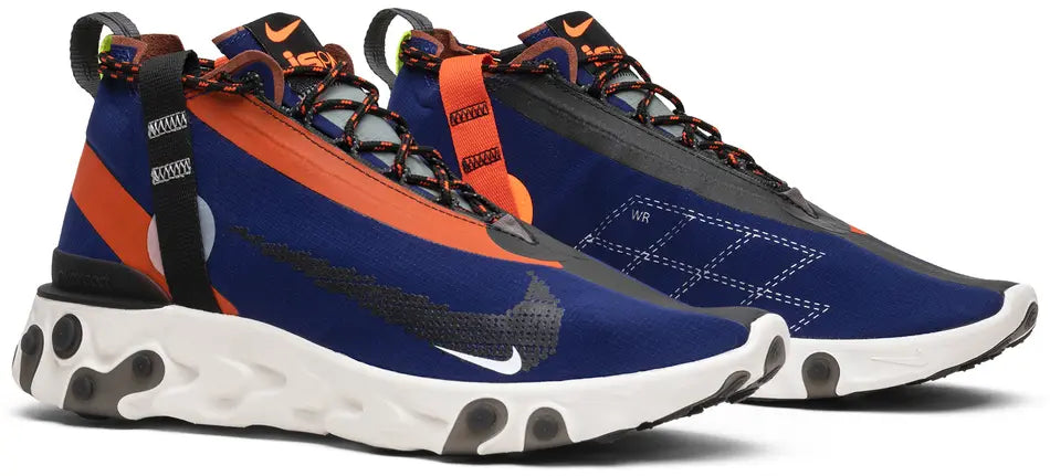 Nike React Runner Mid WR ISPA Blue Void Team Orange pair