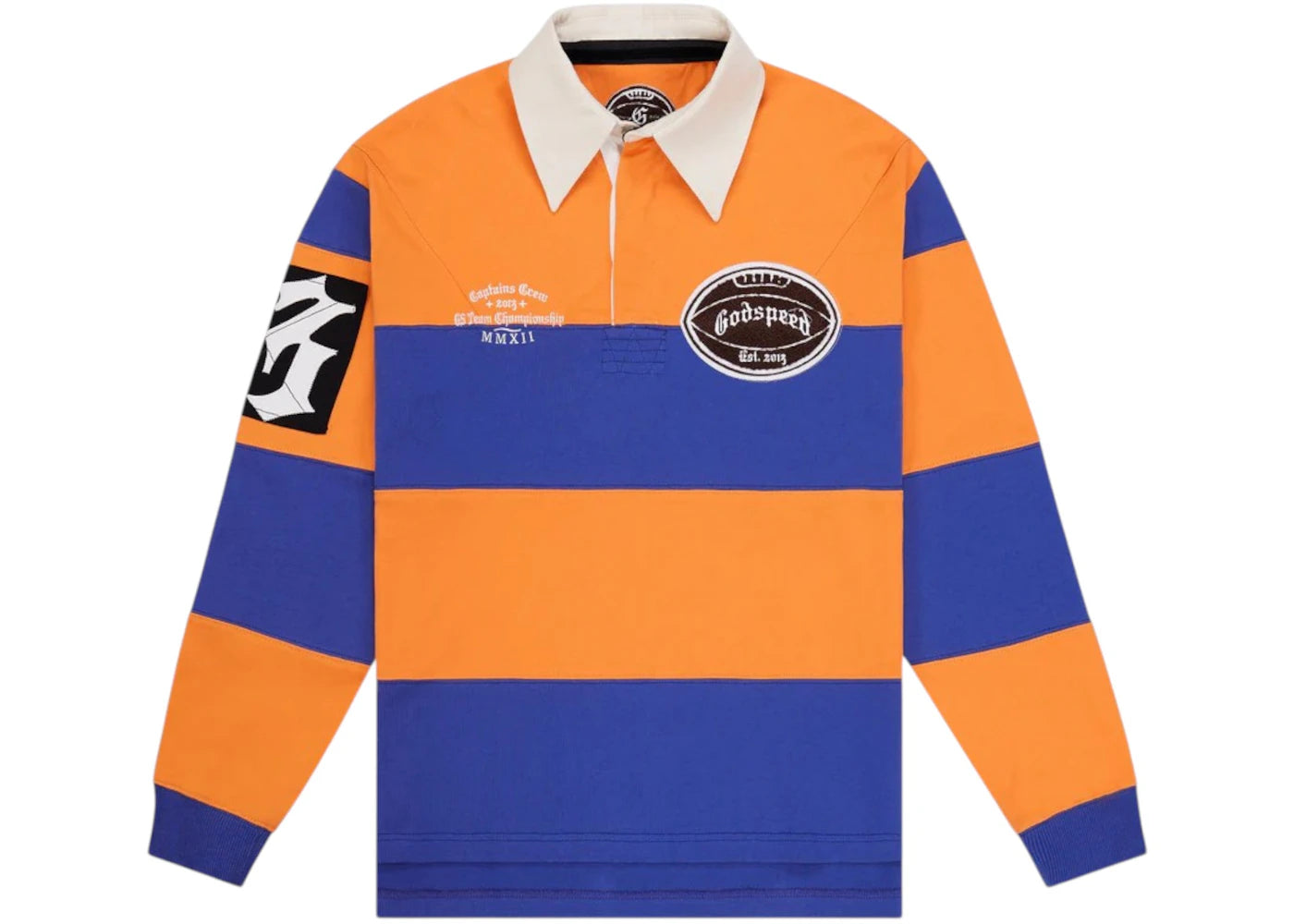 Godspeed Classic Field Rugby Shirt Orange/Blue -1