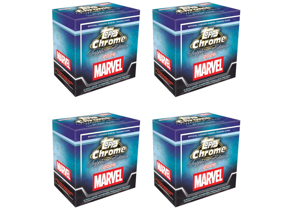 2026 Topps Chrome Marvel Comics Sapphire Edition Hobby Box 4x Lot -1
