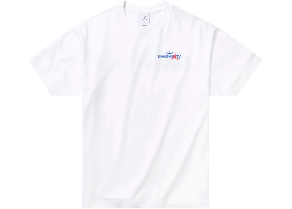 Jordan x Awake NY Tee White/Light Blue -1