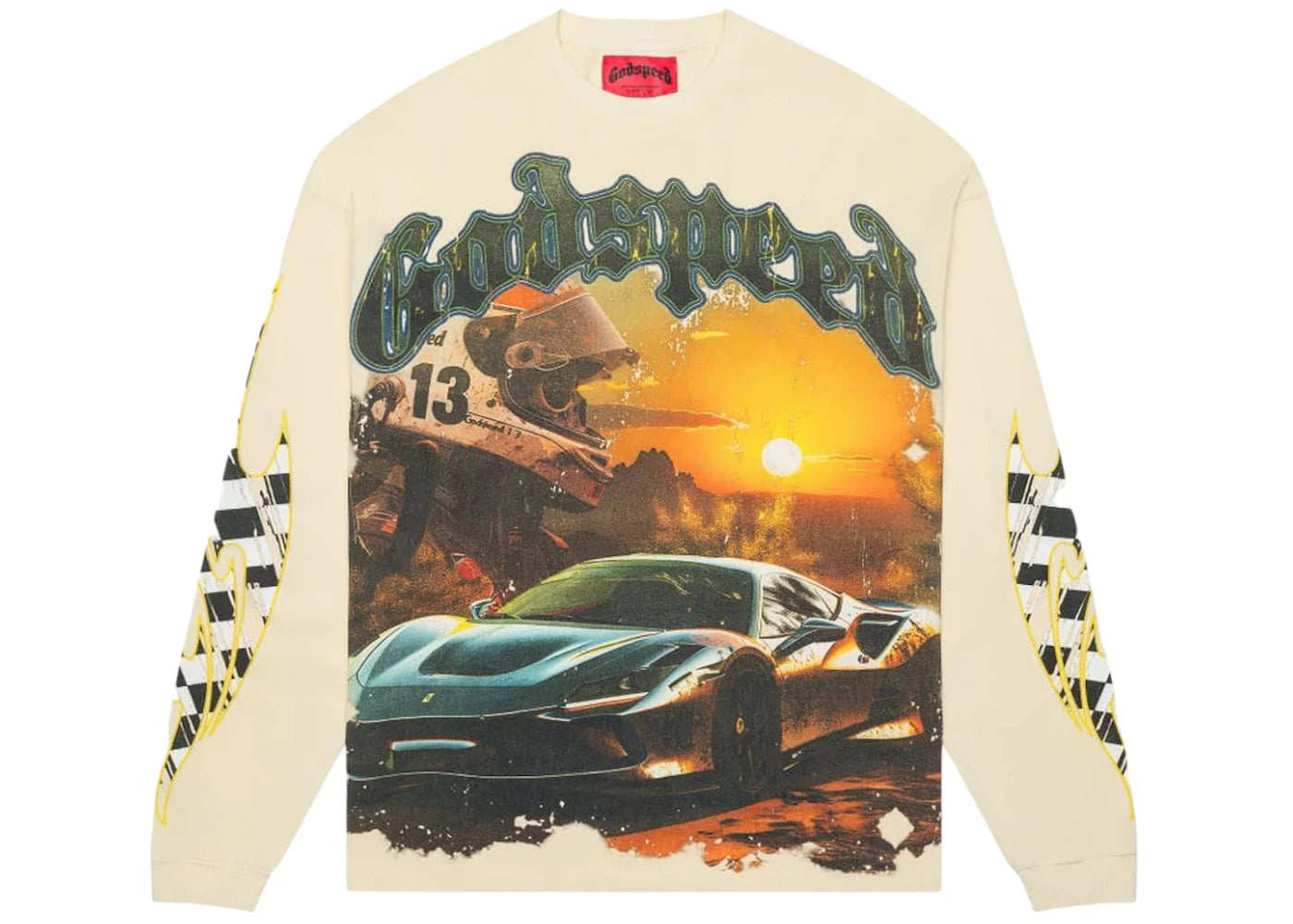 Godspeed Sunset Drift L/S T-shirt Bone -1