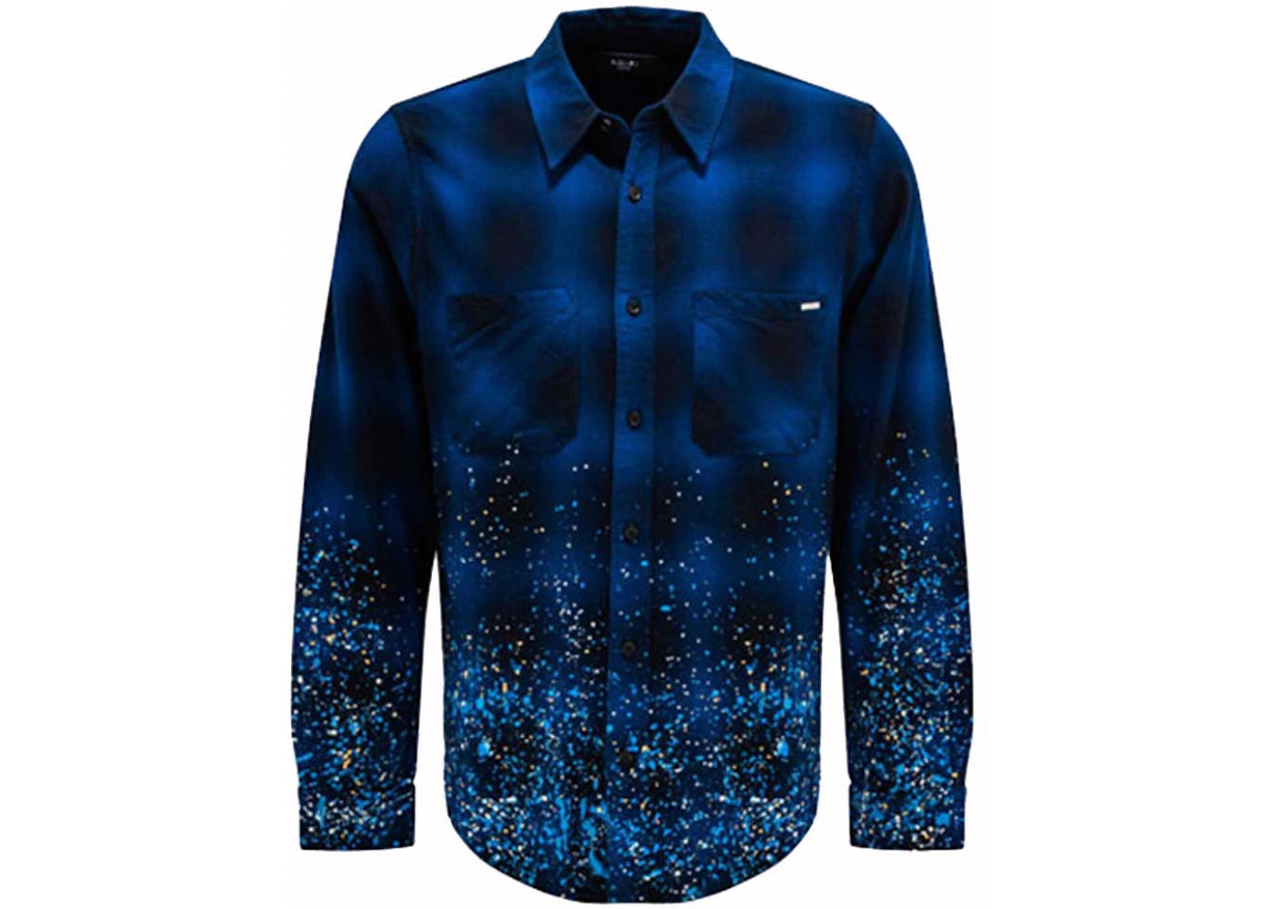 AMIRI Crystal Painter Flannel Shirt Blue/Black -1
