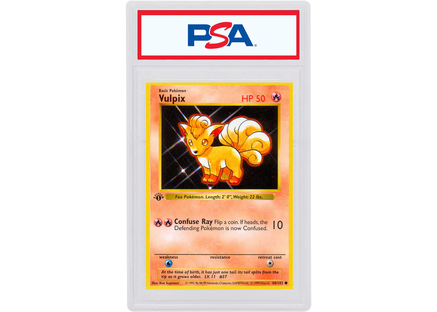 Vulpix 1999 Pokemon TCG Base Set 1st Edition #68/102 (PSA or BGS Graded) -1