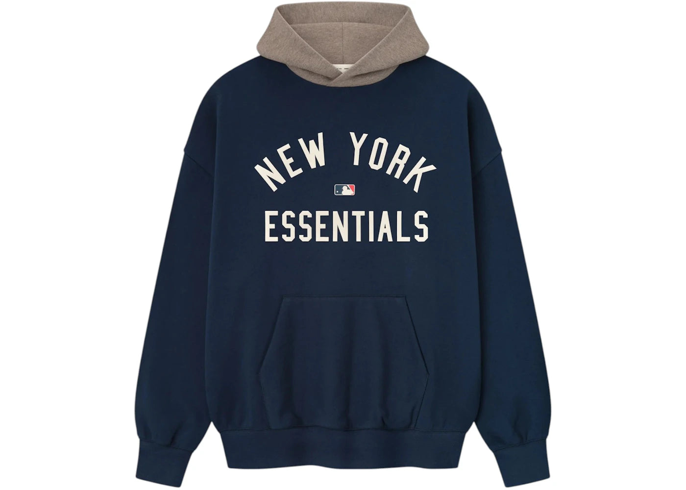 Fear of God Essentials Yankees Sport Hoodie Midnight Navy/Homstead Heather -1