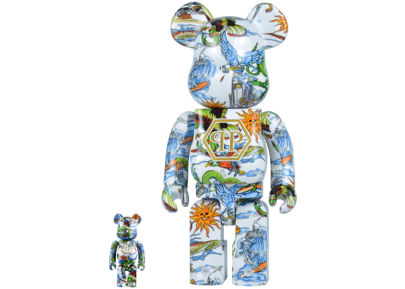 Bearbrick x Philipp Plein 100% & 400% Set Multi -1