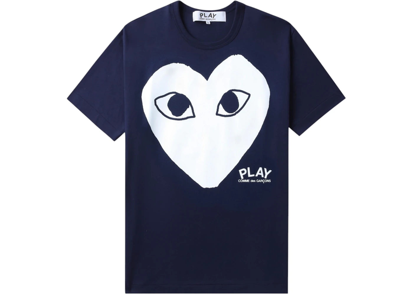Comme des Garcons PLAY Big Heart Logo Tee Navy -1