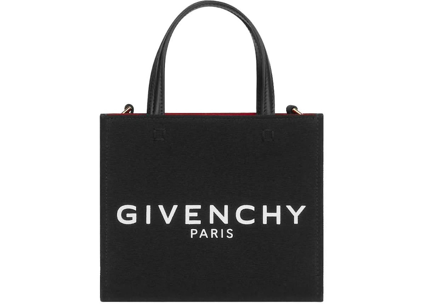 Givenchy Mini G-Tote Shopping Bag in Canvas Black -1