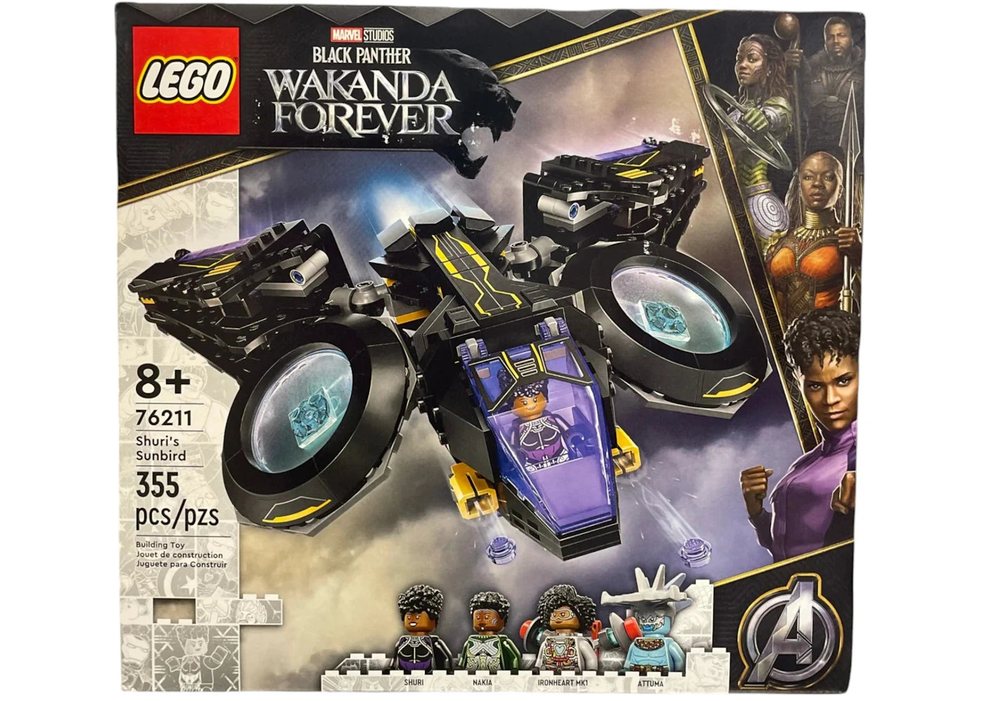 LEGO Marvel Studios Black Panther Wakanda Forever Shuri's Sunbird Set 76211 -1