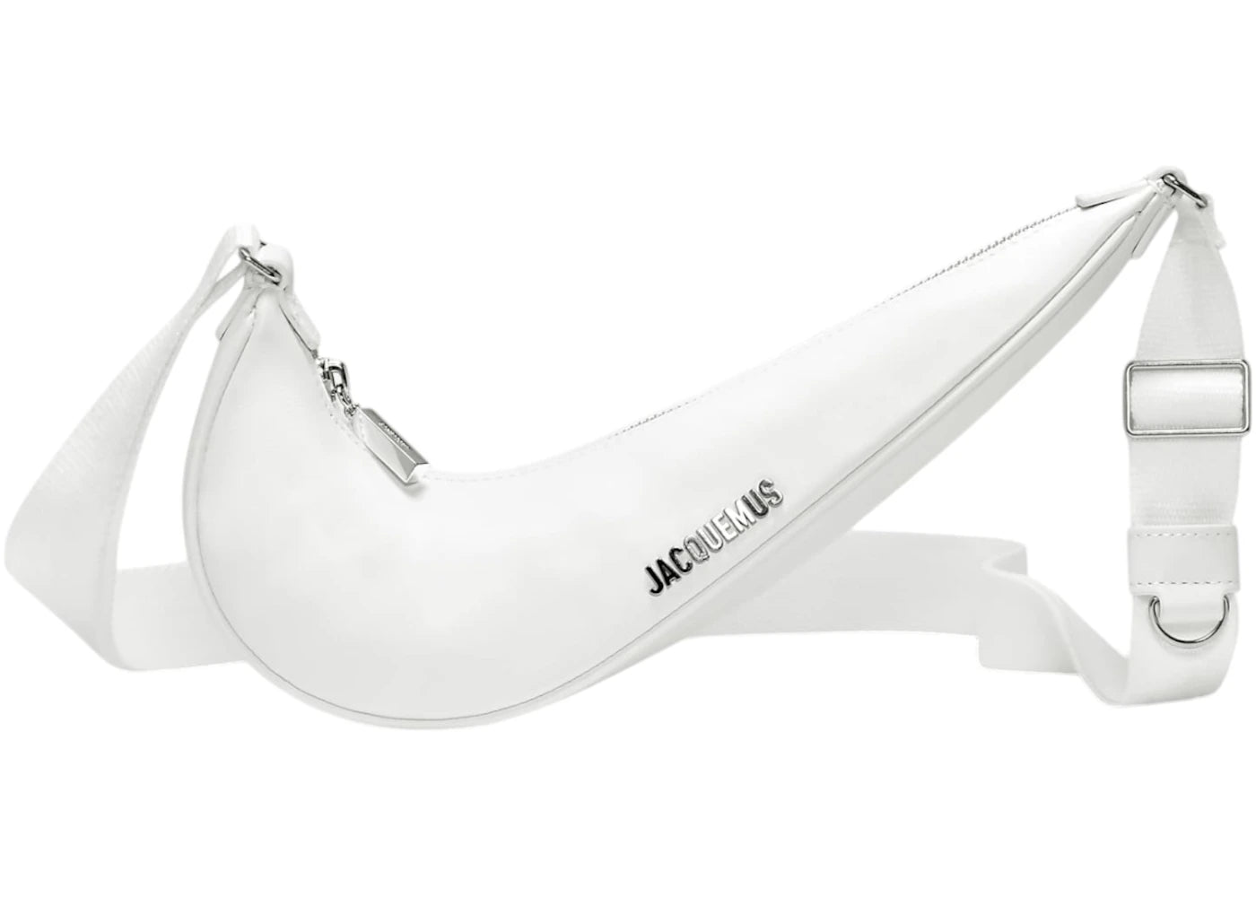 Nike x Jacquemus Le Swoosh Crossbody Bag White/White/Shiny Silver -1