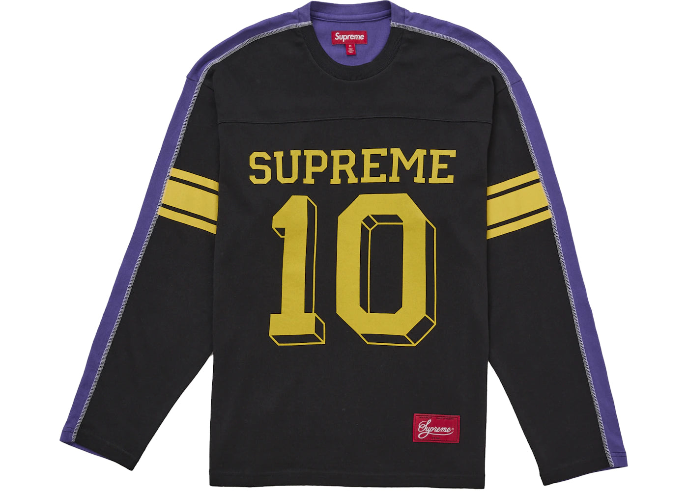 Supreme Split L/S Football Top Black -1