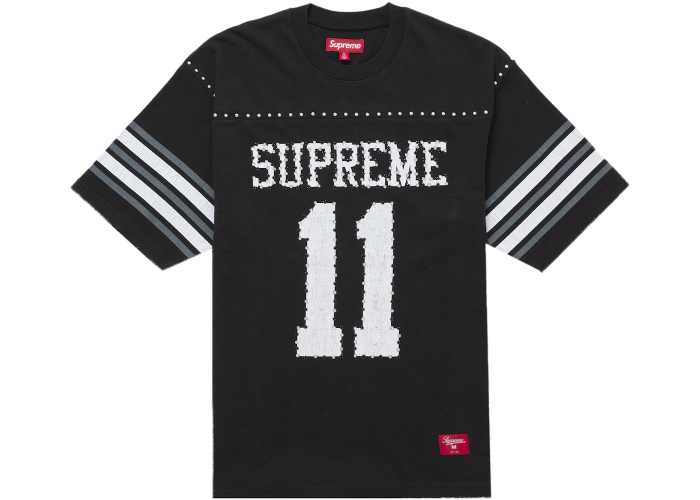 Supreme Studded S/S Football Top Black -1