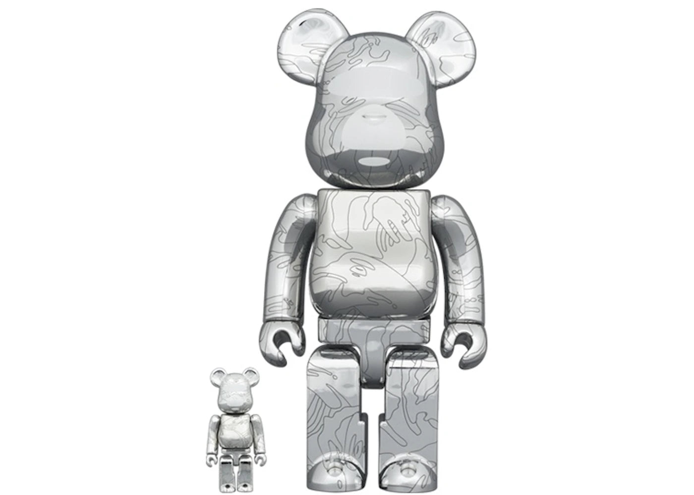 Bearbrick x AAPE by A Bathing Ape 10th Anniversary 100% & 400% Set -1