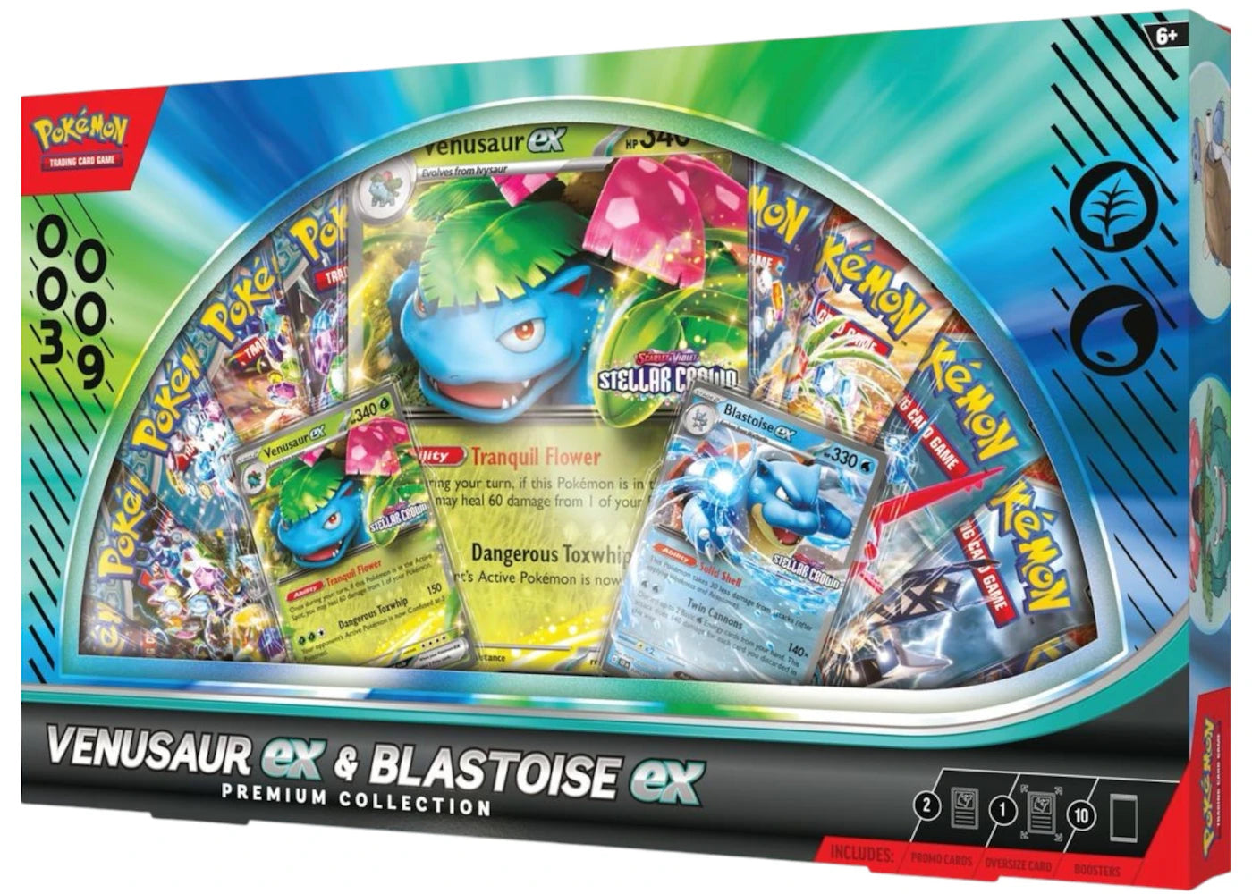 2025 Pokémon Scarlet & Violet Venusaur ex and Blastoise ex Premium Collection -1