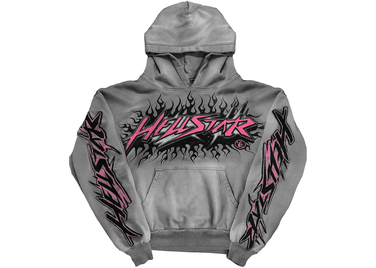 Hellstar Future Flame Hoodie Grey -1
