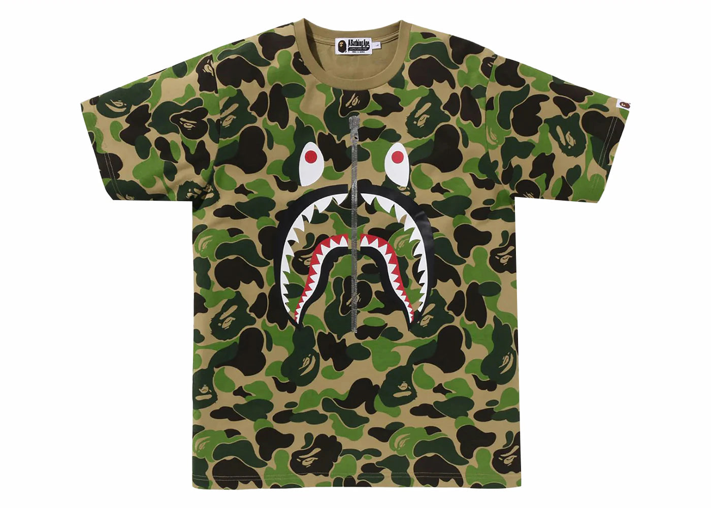 BAPE ABC Camo Shark Tee Green -1