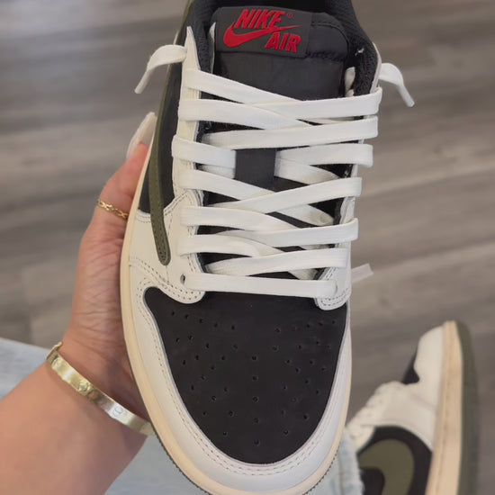 Vidéo Jordan 1 Retro Low OG SP Travis Scott Olive