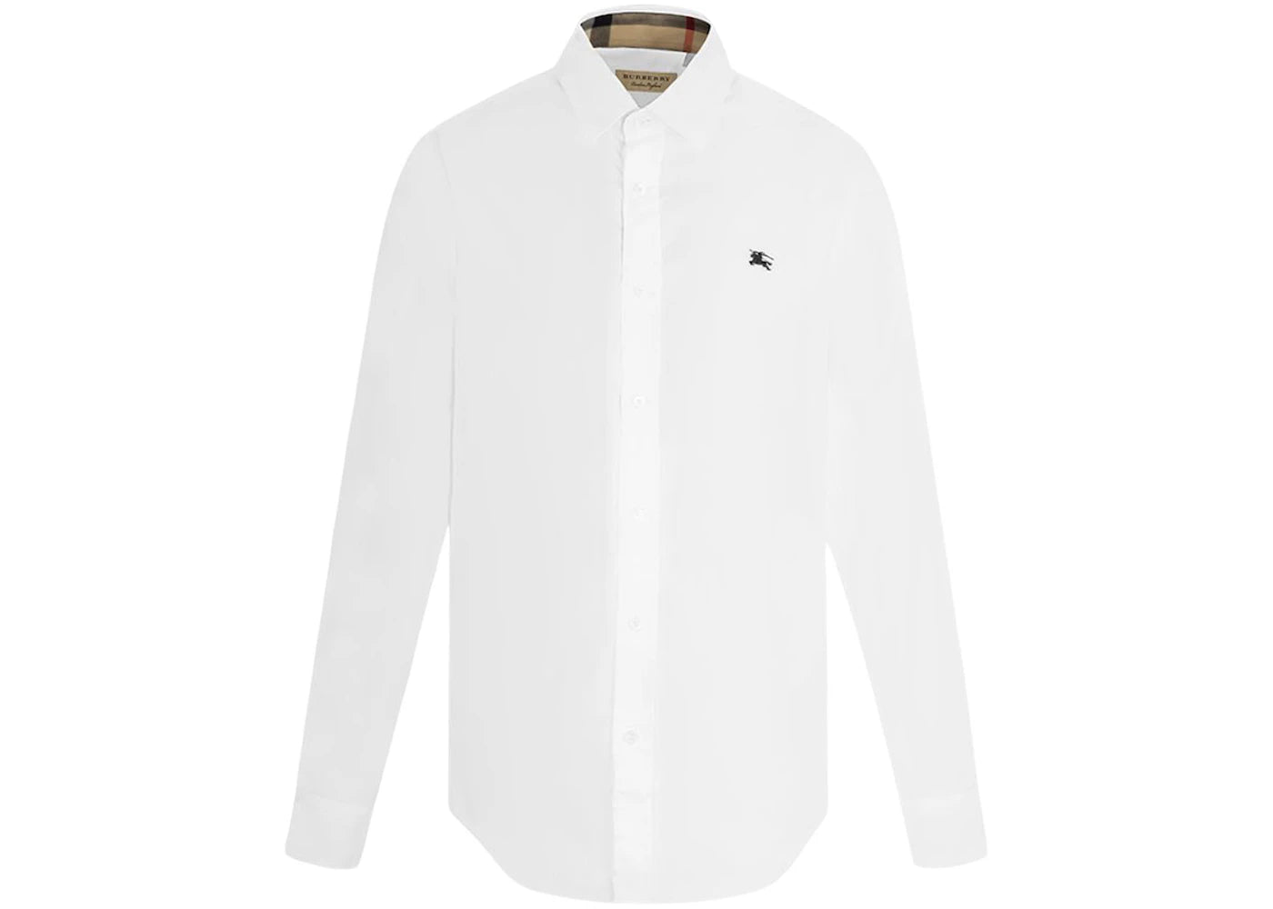 Burberry Stretch Cotton Poplin Shirt White -1