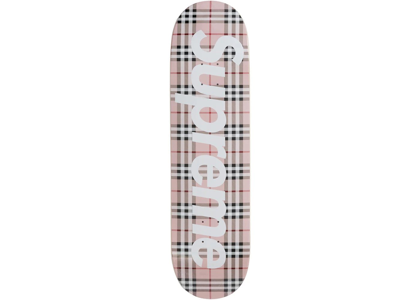 Supreme Burberry Skateboard Deck Pink -1