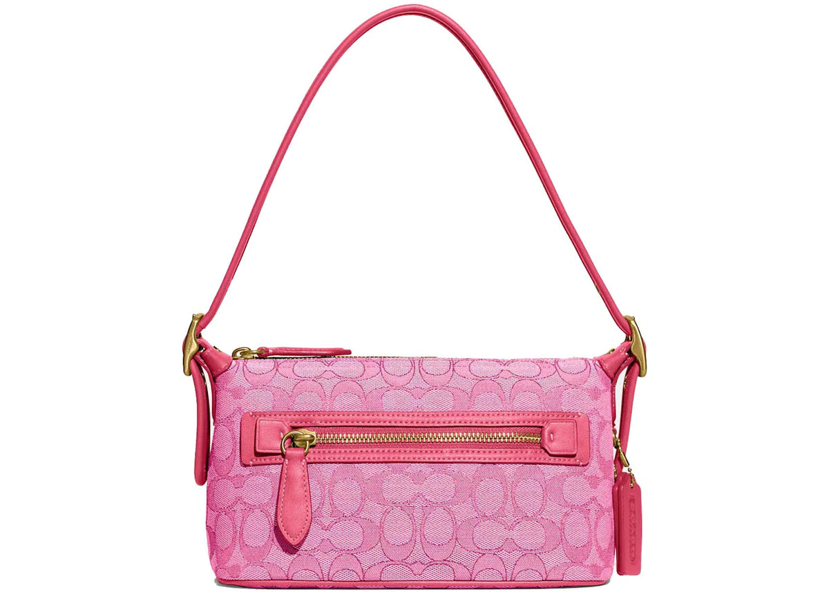 Coach Demi Bag In Signature Jacquard Brass/Petunia -1