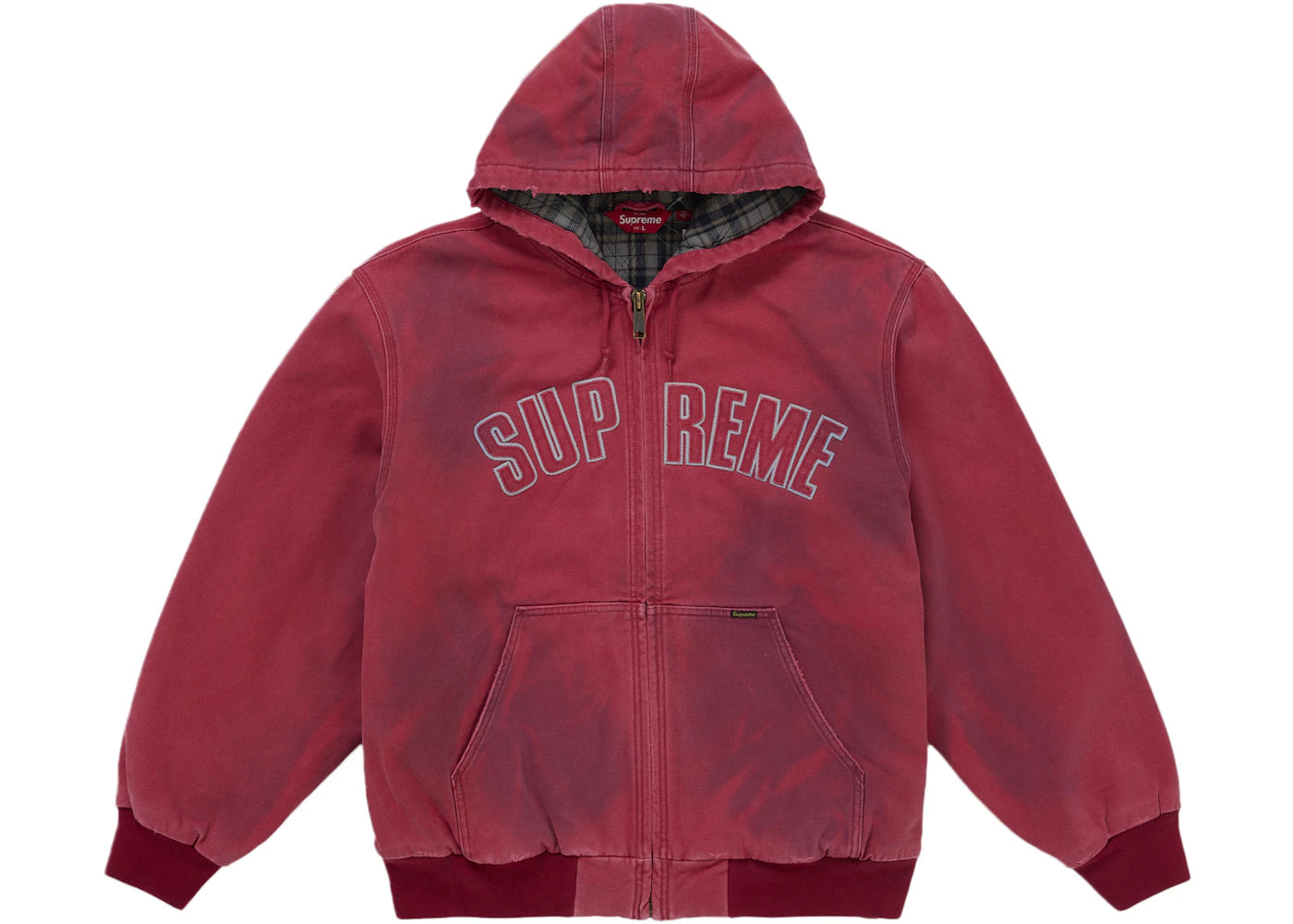 Supreme Reflective Arc Hooded Work Jacket Red -1