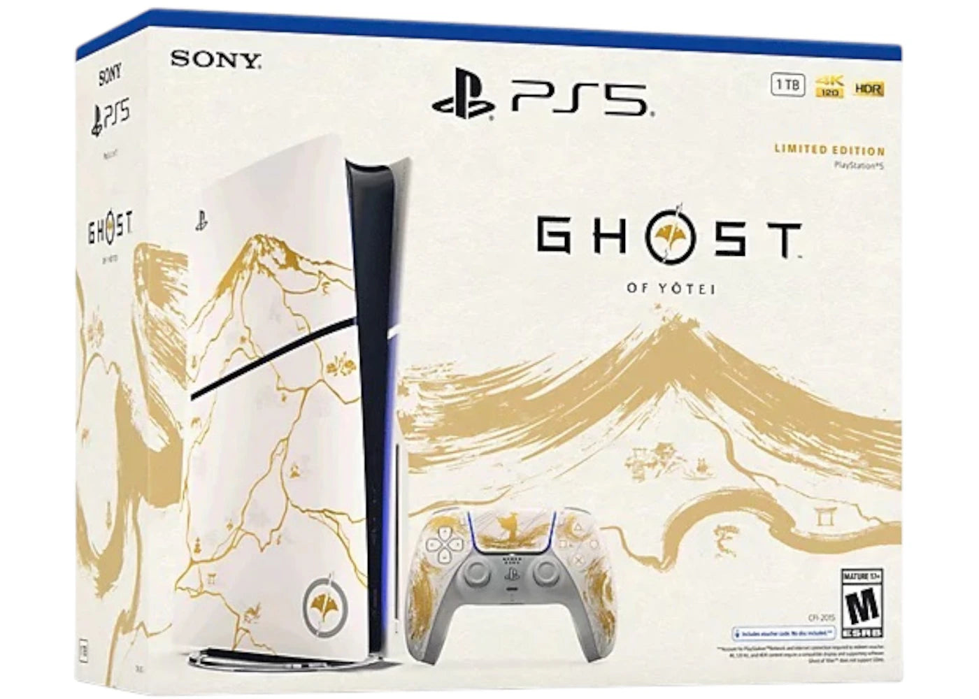 Sony PlayStation 5 PS5 Slim Ultra HD Ghost of Yotei Gold Limited Edition Bundle (US Plug) -1
