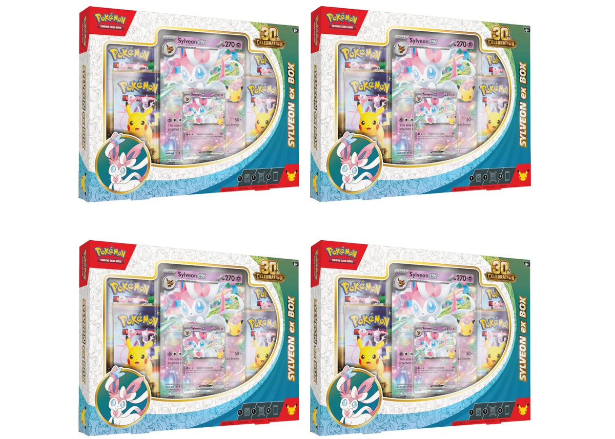 2026 Pokémon Mega Evolution 30th Celebration Sylveon ex Box 4x Lot -1